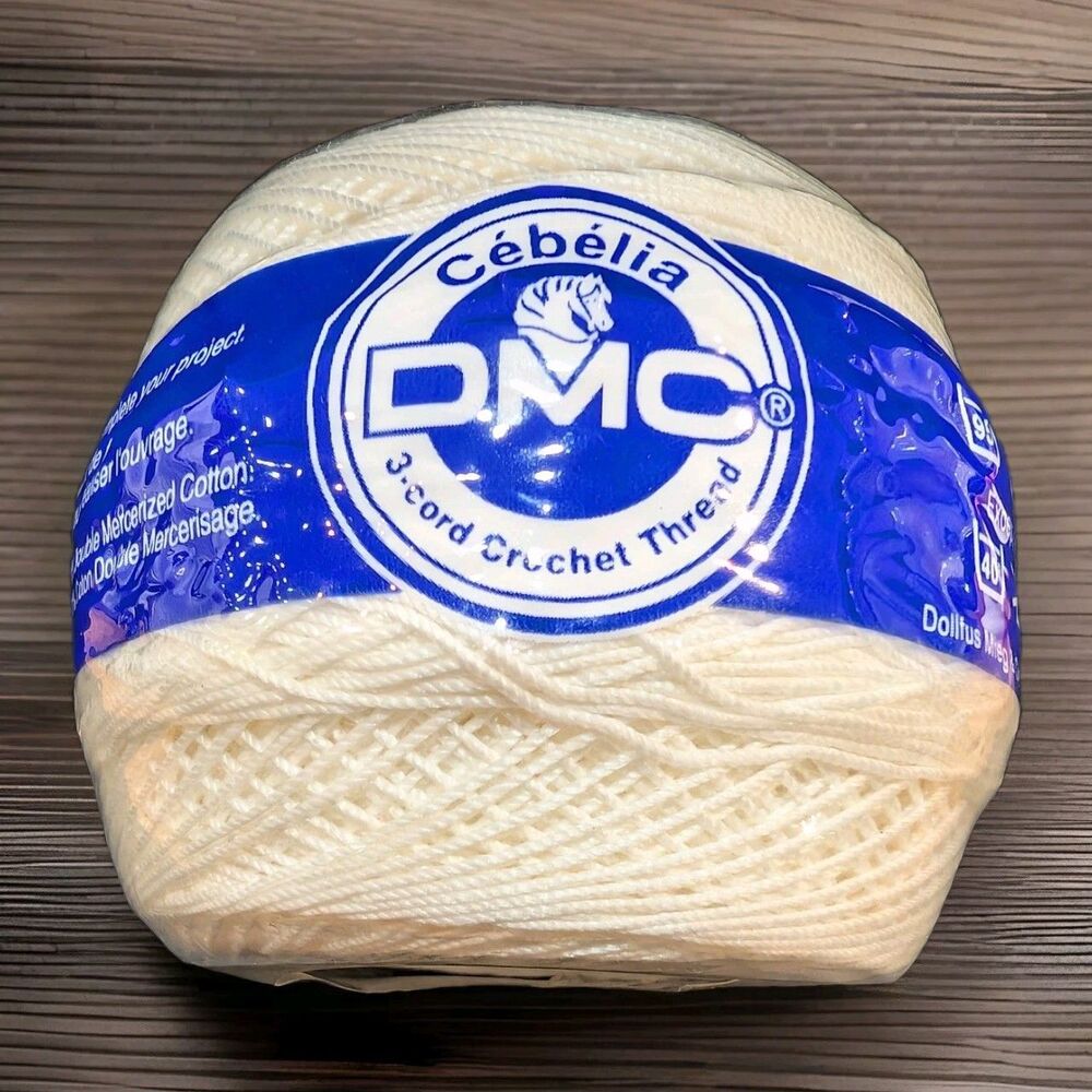 DMC Cebelia 3-Cord Crochet Thread Size 10 Blanc White 50g